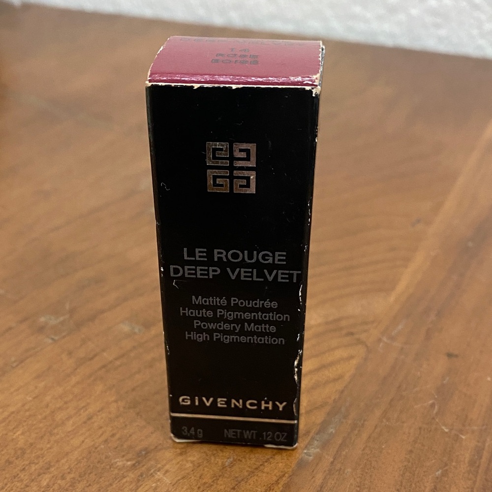 NWOT Givenchy Le Rouge Deep Velvet Powdery Matte Lipstick Rose .12 oz